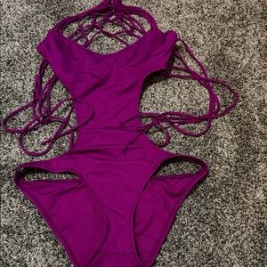 BECCA Magenta One Piece Swimsuit